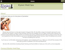 Tablet Screenshot of elysianspaandsalon.com
